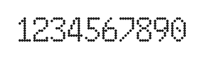 6×10数字点阵字体 ddN610AA0388