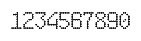 6×10数字点阵字体 ddN610AA0391