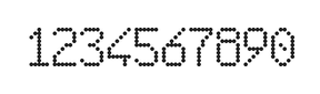 6×10数字点阵字体 ddN610AA0392