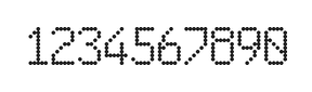 6×10数字点阵字体 ddN610AA0393