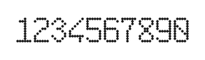 6×10数字点阵字体 ddN610AA0394
