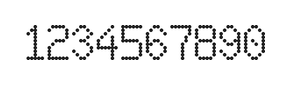 6×10数字点阵字体 ddN610AA0396