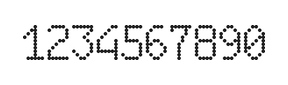 6×10数字点阵字体 ddN610AA0400