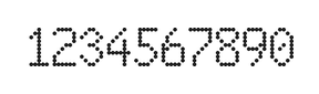 6×10数字点阵字体 ddN610AA0401