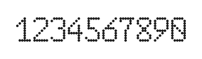 6×10数字点阵字体 ddN610AA0402