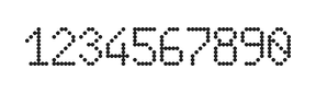 6×10数字点阵字体 ddN610AA0403