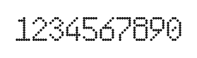 6×10数字点阵字体 ddN610AA0405