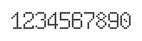 6×10数字点阵字体 ddN610AA0407