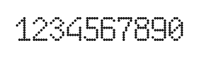 6×10数字点阵字体 ddN610AA0411