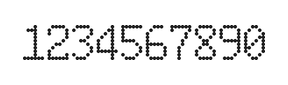 6×10数字点阵字体 ddN610AA0412