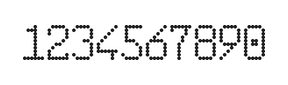 6×10数字点阵字体 ddN610AA0416