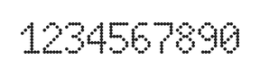 6×10数字点阵字体 ddN610AA0419
