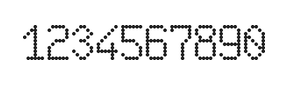 6×10数字点阵字体 ddN610AA0422