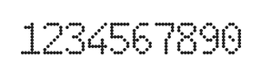 6×10数字点阵字体 ddN610AA0423