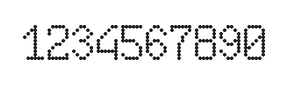 6×10数字点阵字体 ddN610AA0427