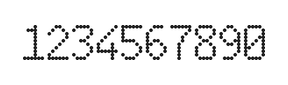 6×10数字点阵字体 ddN610AA0431