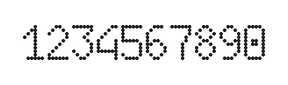 6×10数字点阵字体 ddN610AA0432