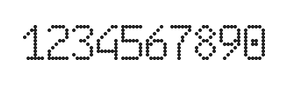 6×10数字点阵字体 ddN610AA0433