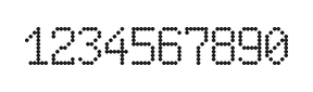 6×10数字点阵字体 ddN610AA0436