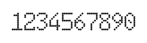 6×10数字点阵字体 ddN610AA0437
