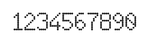 6×10数字点阵字体 ddN610AA0438