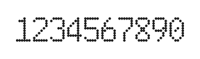 6×10数字点阵字体 ddN610AA0439
