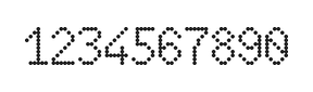 6×10数字点阵字体 ddN610AA0443