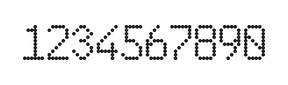 6×10数字点阵字体 ddN610AA0445