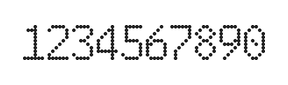 6×10数字点阵字体 ddN610AA0446