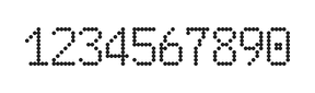 6×10数字点阵字体 ddN610AA0447