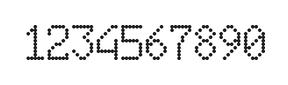 6×10数字点阵字体 ddN610AA0448