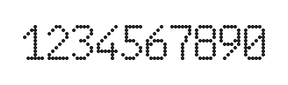 6×10数字点阵字体 ddN610AA0450