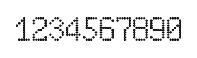 6×10数字点阵字体 ddN610AA0452