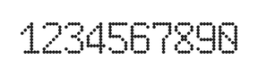 6×10数字点阵字体 ddN610AA0453