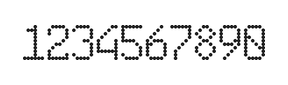 6×10数字点阵字体 ddN610AA0463