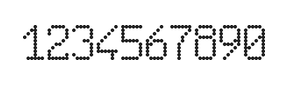 6×10数字点阵字体 ddN610AA0465