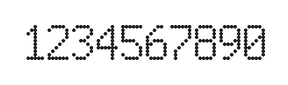 6×10数字点阵字体 ddN610AA0467