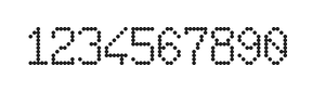 6×10数字点阵字体 ddN610AA0468