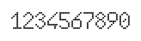 6×10数字点阵字体 ddN610AA0470