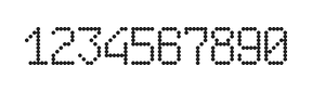 6×10数字点阵字体 ddN610AA0472
