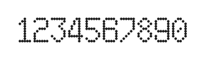 6×10数字点阵字体 ddN610AA0477
