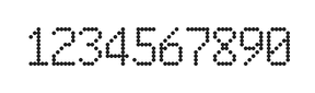 6×10数字点阵字体 ddN610AA0478