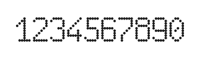 6×10数字点阵字体 ddN610AA0480