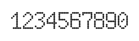 6×10数字点阵字体 ddN610AA0482