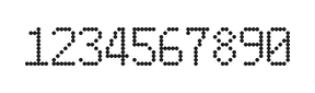 6×10数字点阵字体 ddN610AA0483