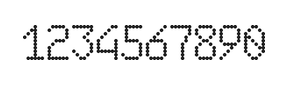 6×10数字点阵字体 ddN610AA0489