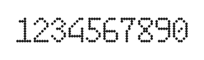 6×10数字点阵字体 ddN610AA0490