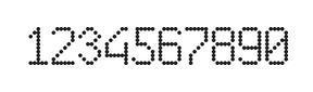 6×10数字点阵字体 ddN610AA0492