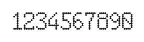 6×10数字点阵字体 ddN610AA0497