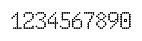 6×10数字点阵字体 ddN610AA0507